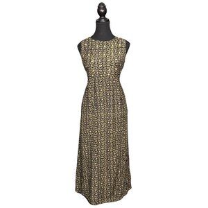 Whimsigoth Floral Maxi Dress 90s Cottagecore Prairie Sleeveless, Witchy